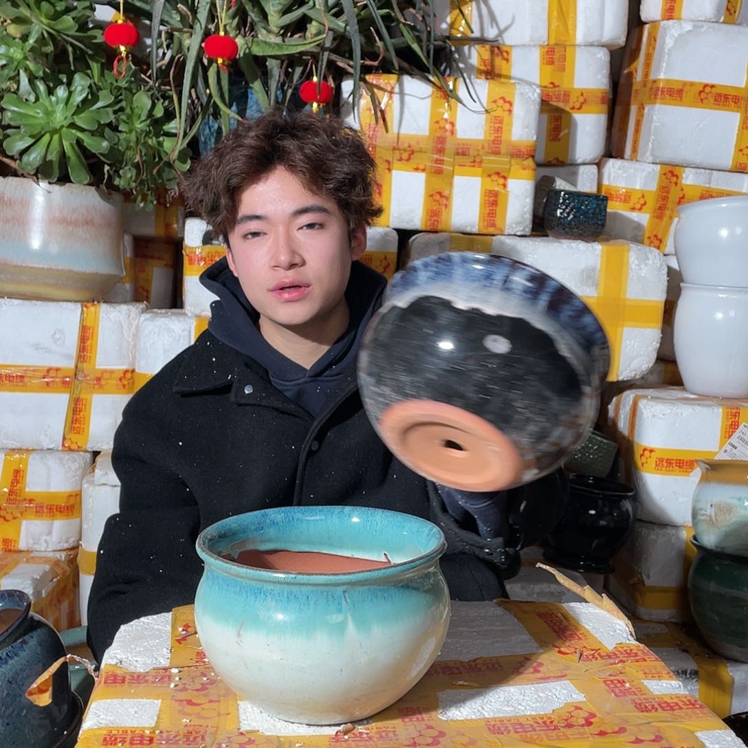 无铅玻璃宜兴紫砂花盆