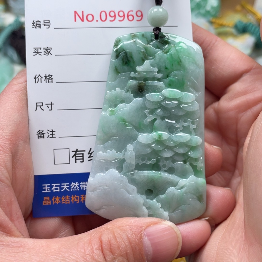 翡翠挂件未镶嵌翡翠玉缘吊坠挂件