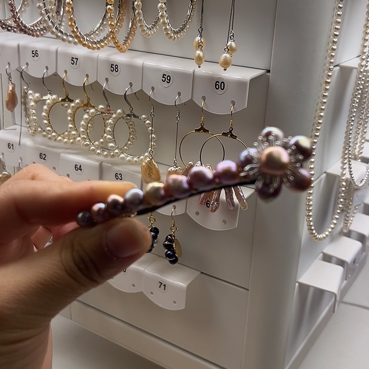 发卡未镶嵌淡水珍珠