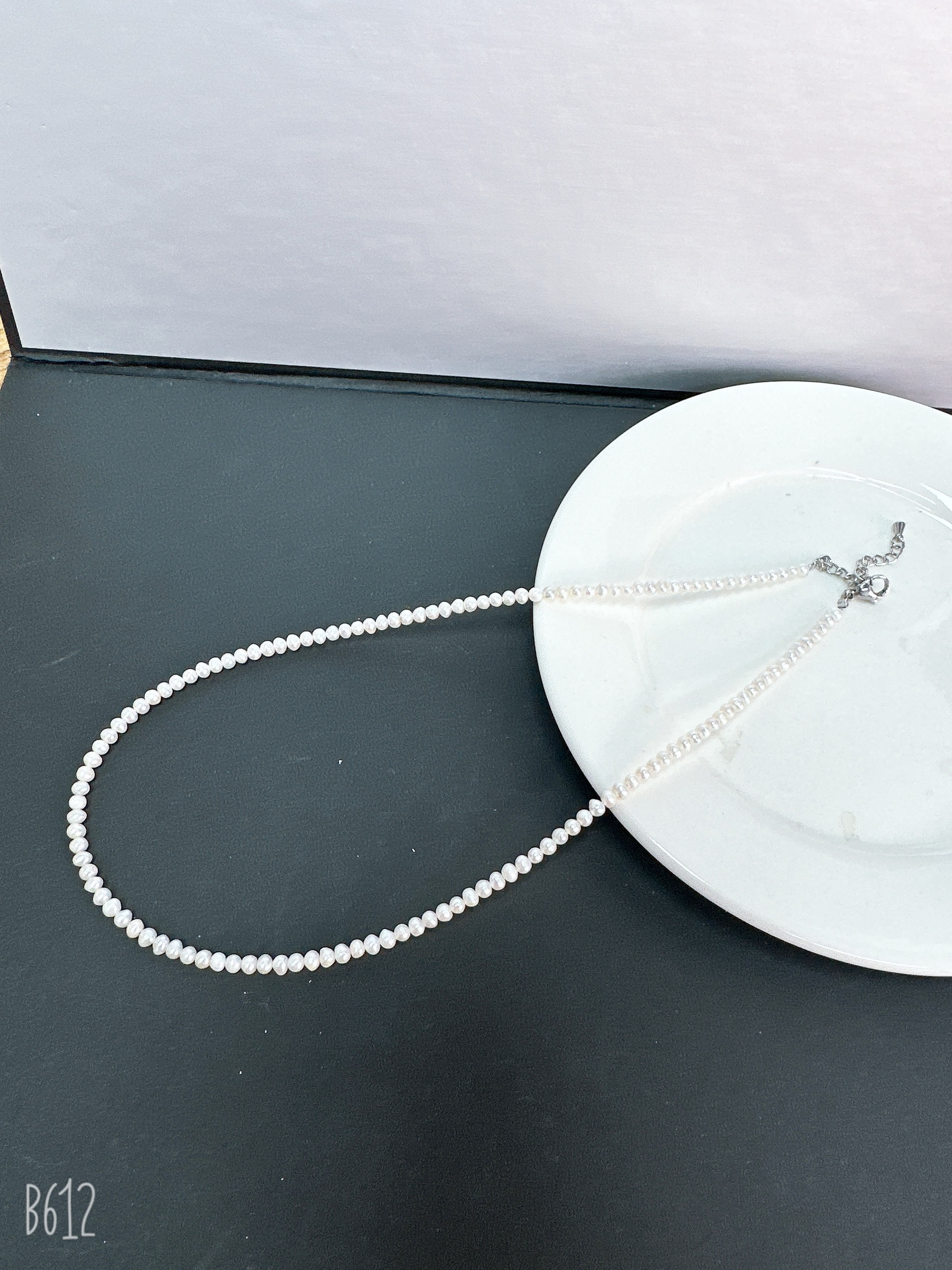 天然淡水珍珠X02#小米珠无核百搭气质项链2-3m