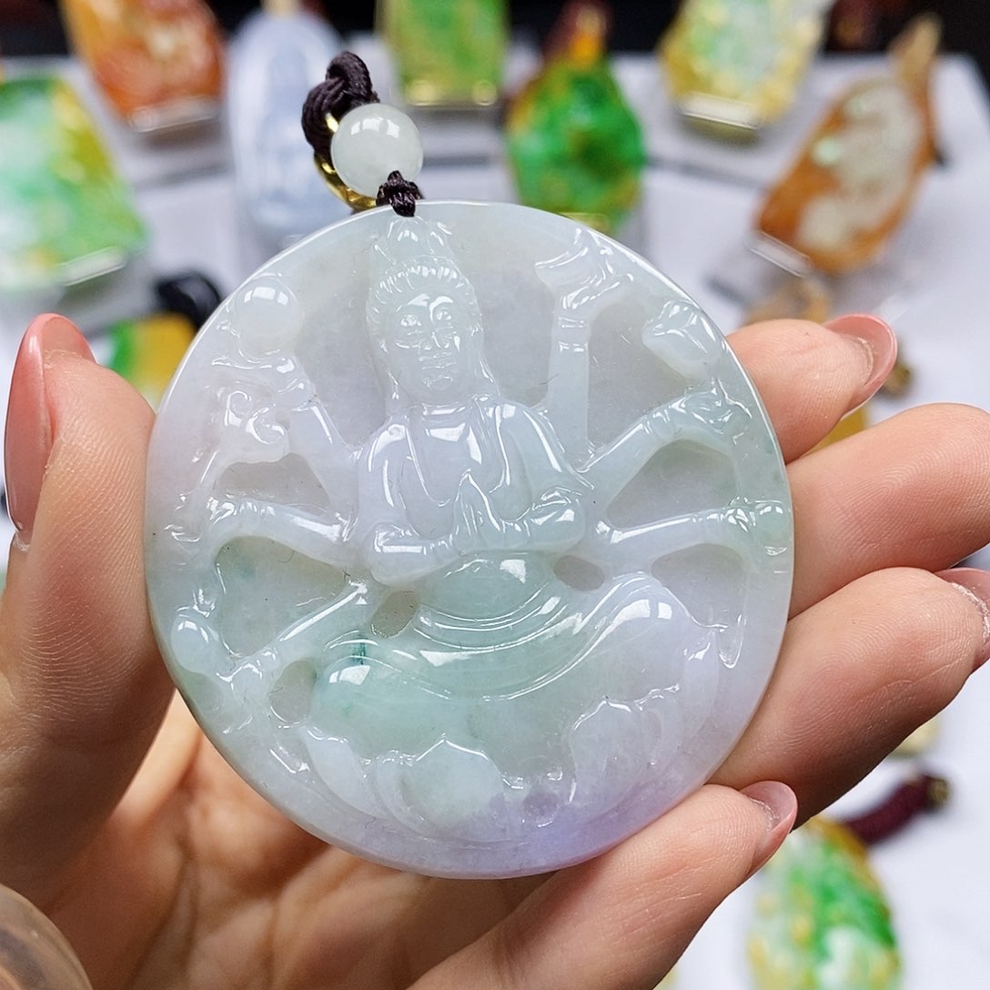 颈饰未镶嵌翡翠天然翡翠A货