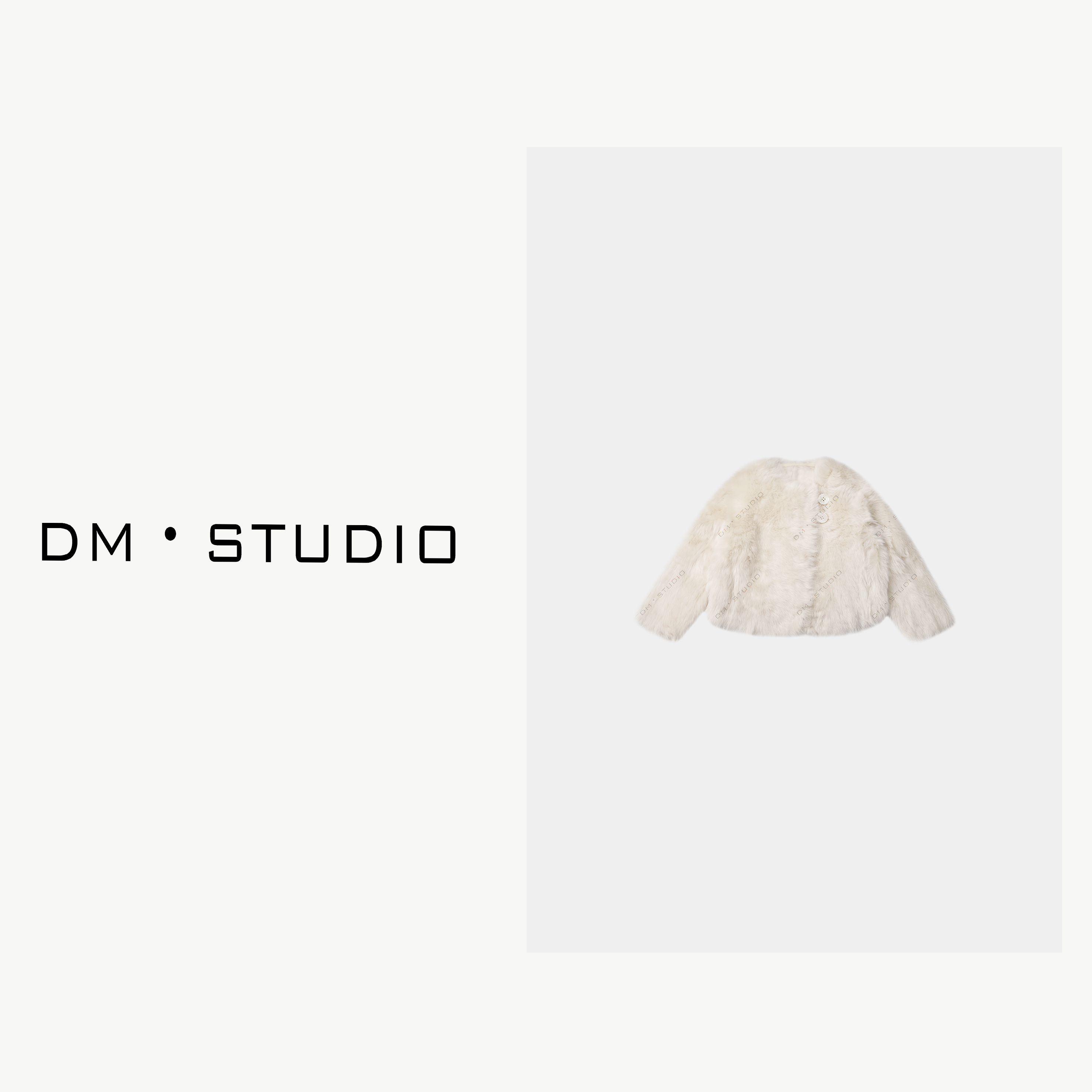 DEDM•STUDIO/奢华风千金质感减龄百搭皮毛一体直毛外套（66828）