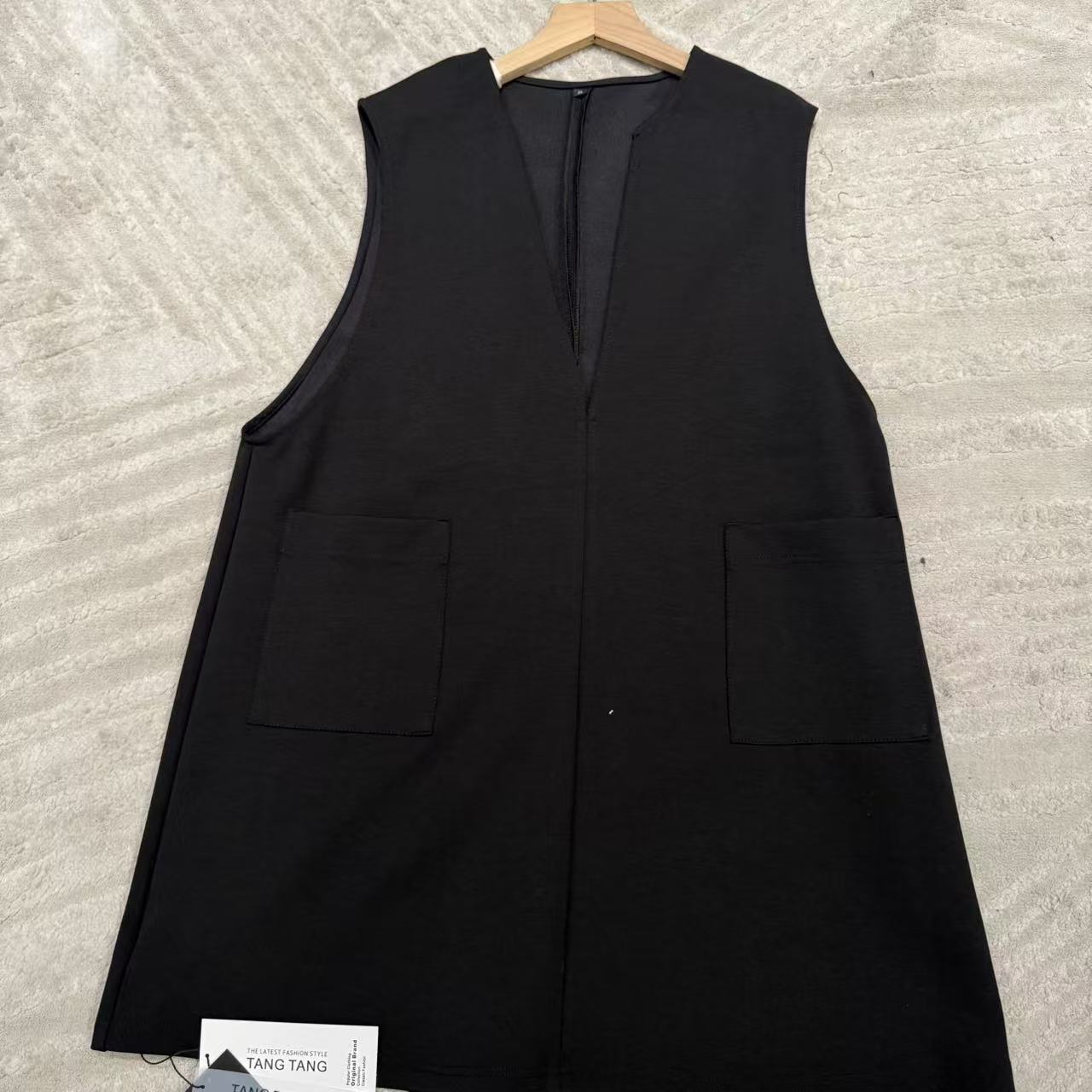 FL糖糖家福利时尚百搭气质休闲简约舒适女士无袖马甲裙【251314】