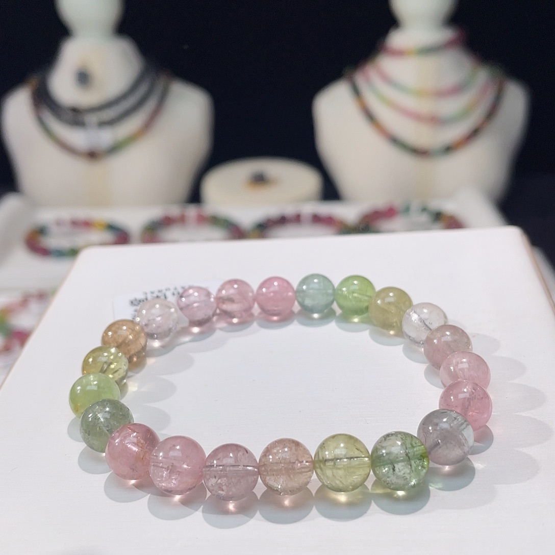 碧玺手串未镶嵌8.5mm+   