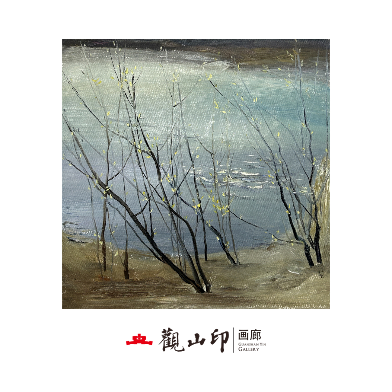 L原创手绘风景油画39x39cm丛林作品7209