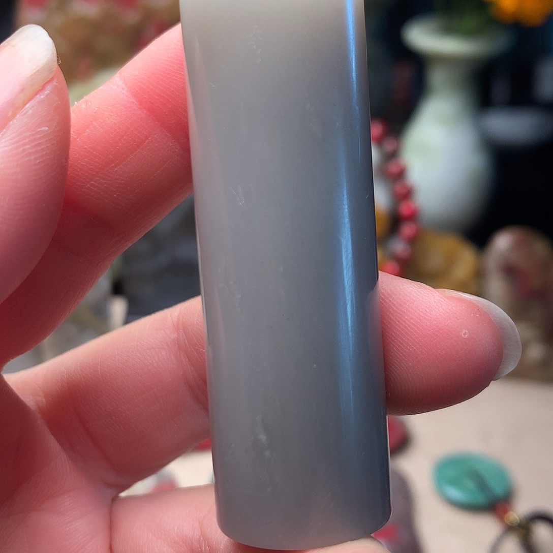 昌化石豆青冻圆章