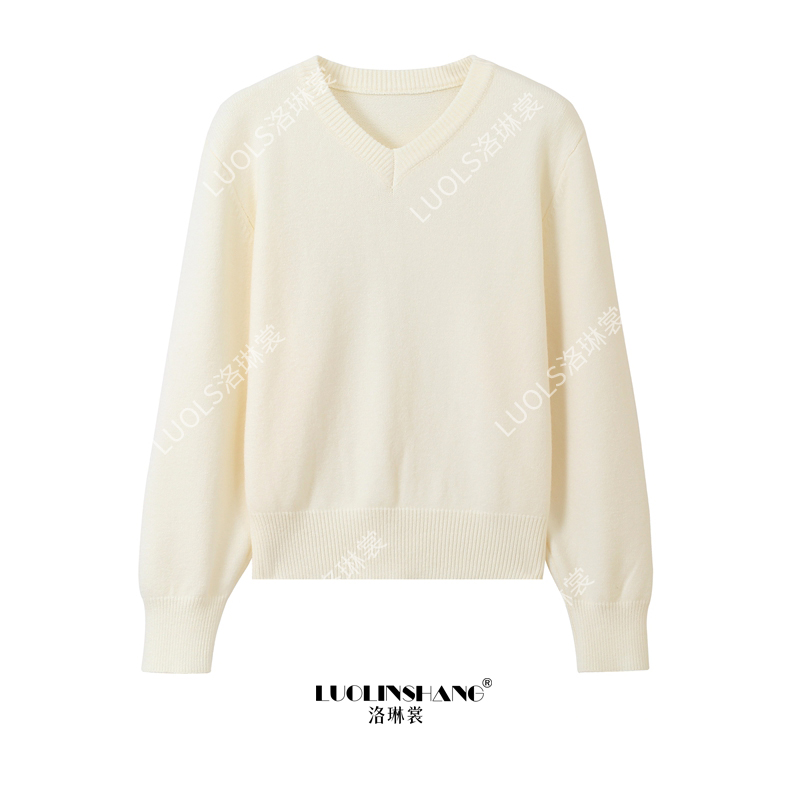 2025秋冬新款加厚慵懒感宽松极简风休闲针织毛衣百搭简约显瘦上衣