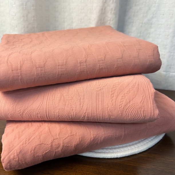 3335 工厂补贴 法国梧桐皱 轻奢高级感 全棉三层提花床盖床单盖毯