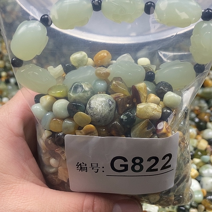 岫玉鱼缸石未镶嵌