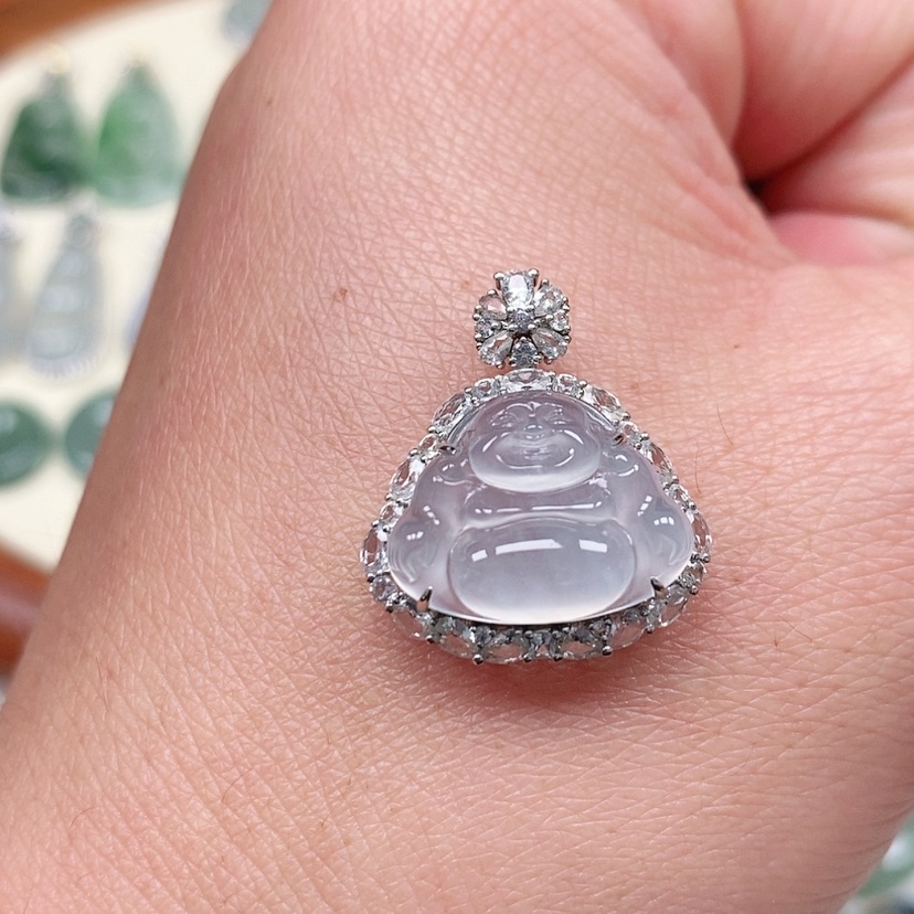 【闪购商品】翡翠吊坠(不含链)18K金镶嵌