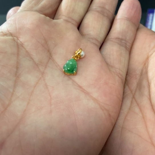 翡翠银S925镶嵌颈饰缅料