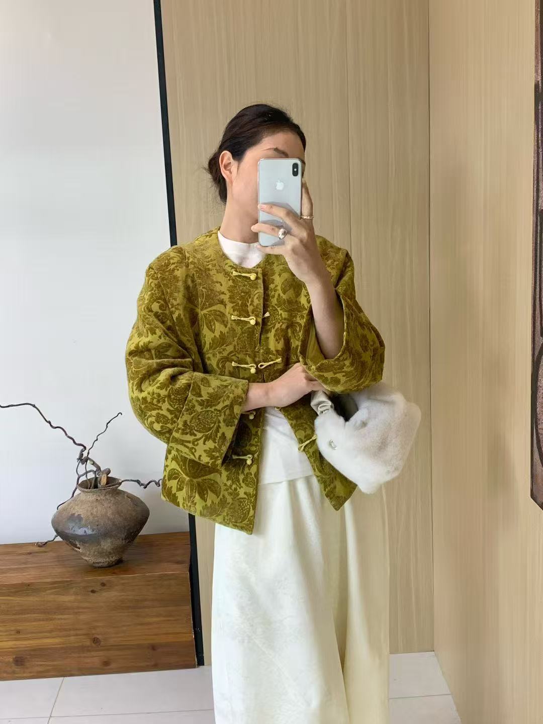 新中式国风重磅棉服上衣中国风长袖