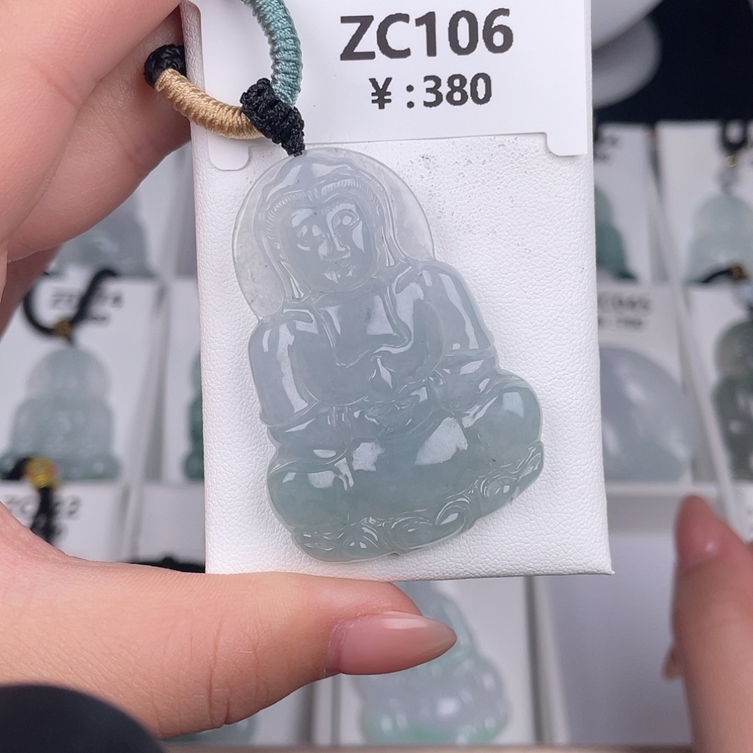 翡翠未镶嵌颈饰zc106