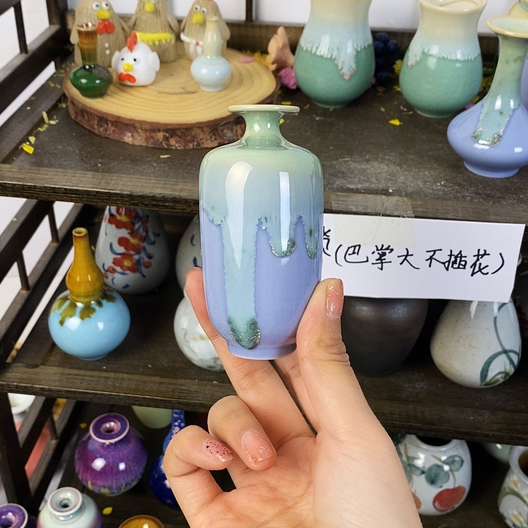 摆件姜*景德镇高温陶瓷小花瓶