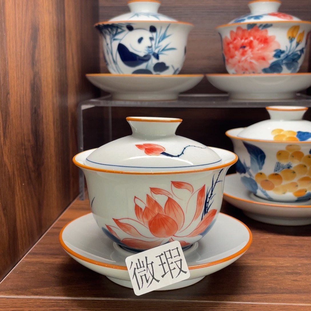 微瑕釉下彩纯手绘