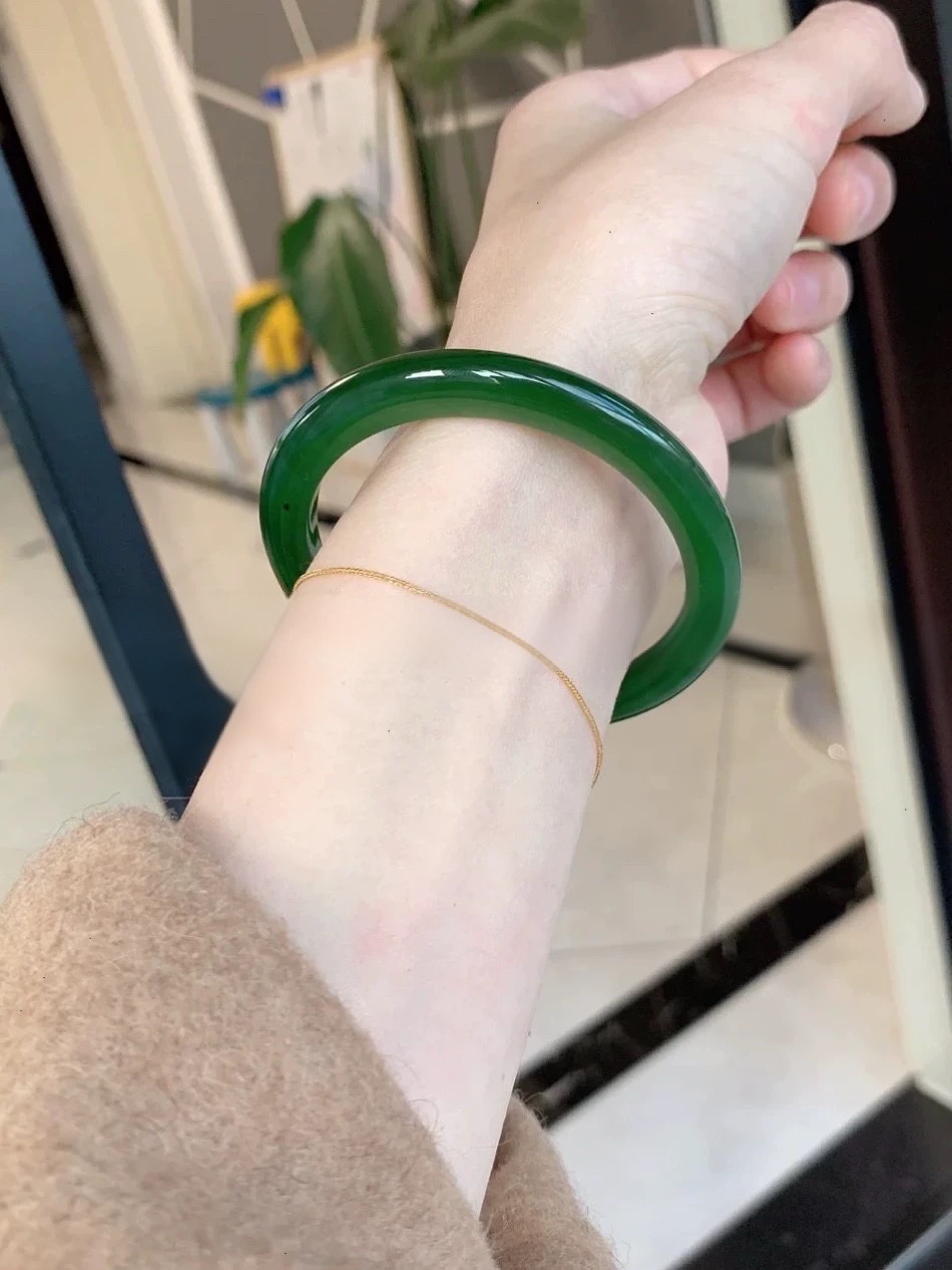 天然辰砂【玉遇缘】精美文玩手镯A-5268