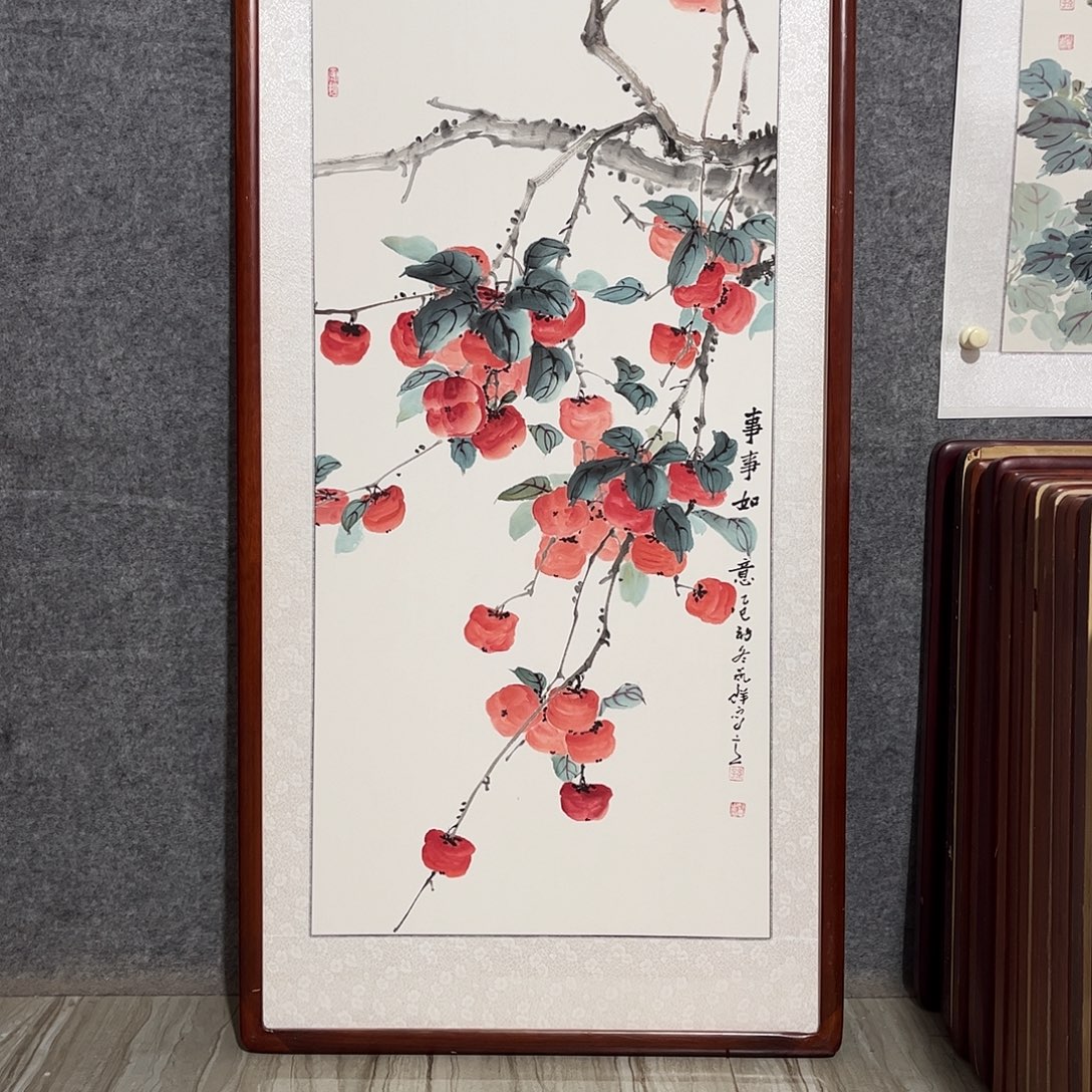 国画书画作品带框63×123