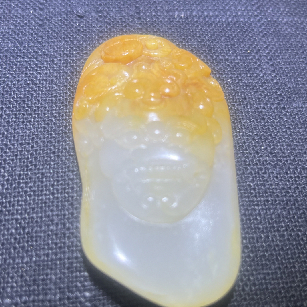 和田玉，仿古龙凤挂件