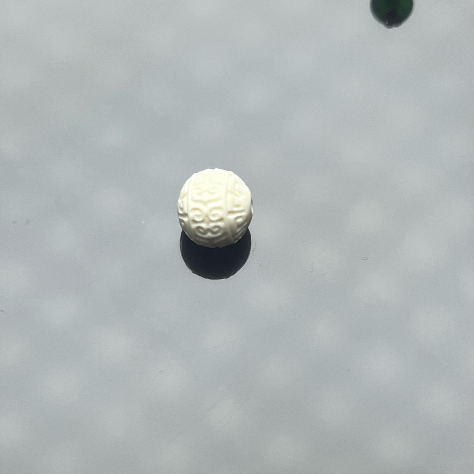 纯天然猛犸牙回纹珠 尺寸9mm左右 文玩配饰