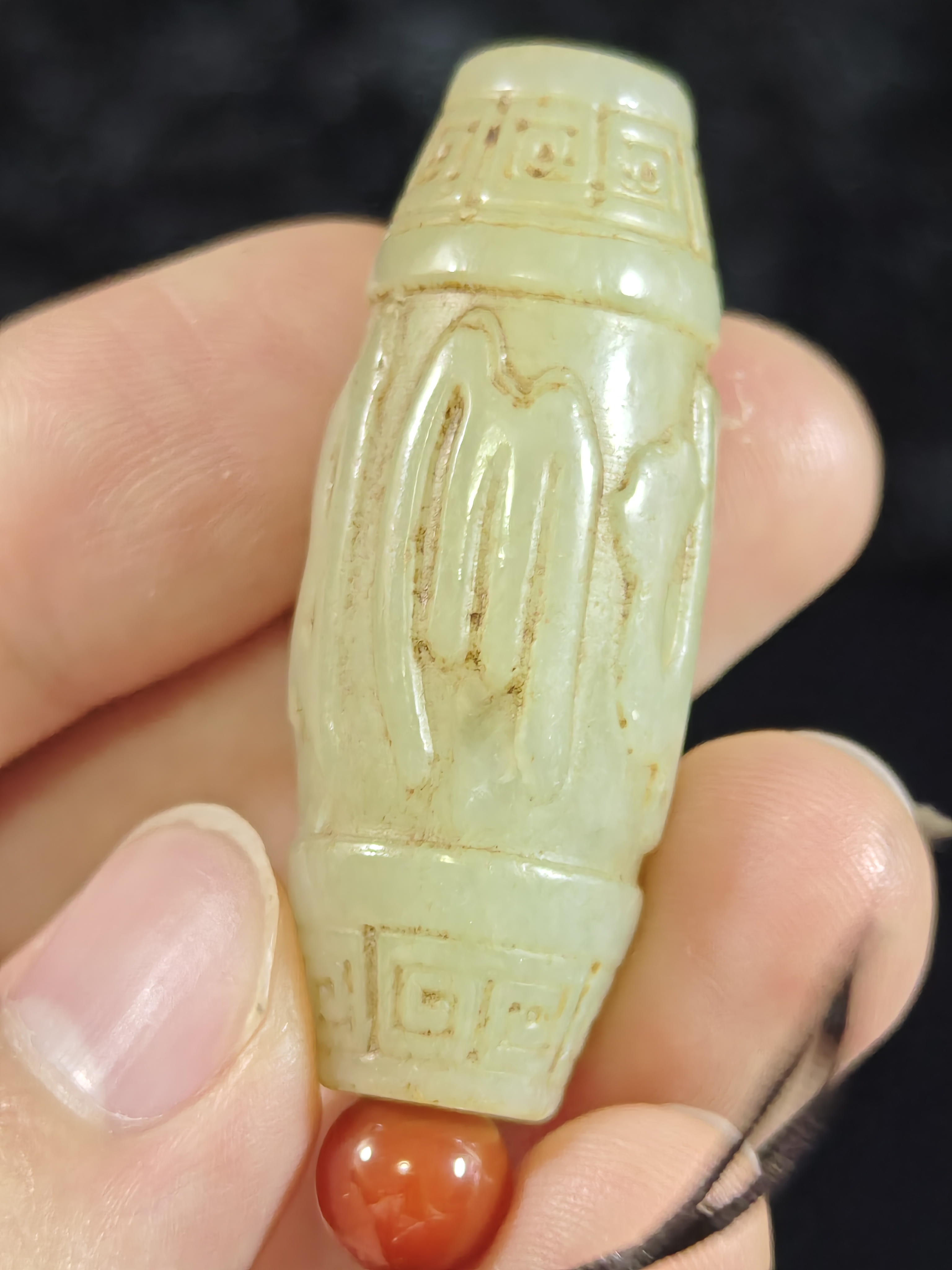 旧藏和田玉勒子把件吊坠挂件配饰