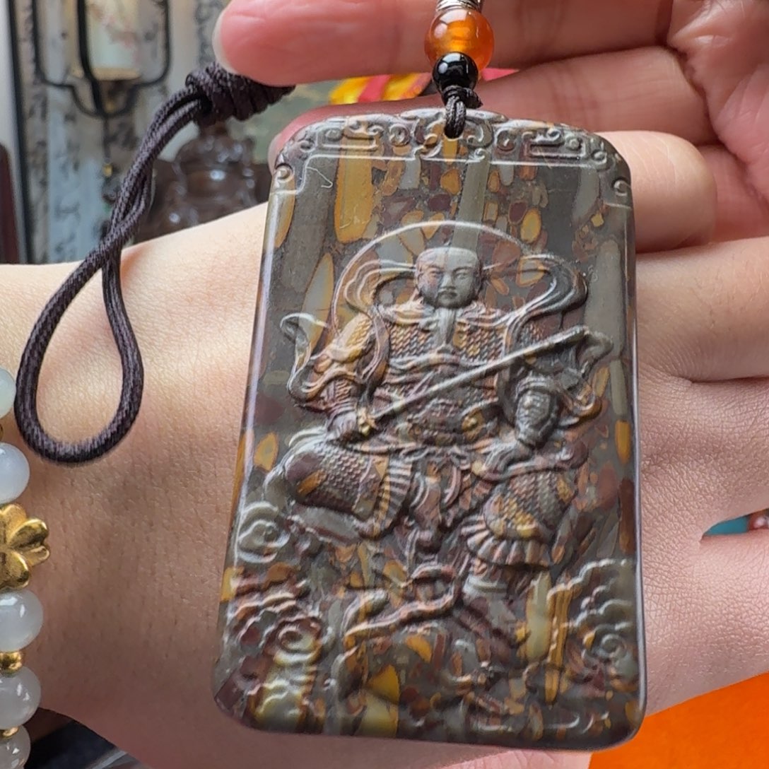 花岗石非金属三叶虫活化石真武福牌