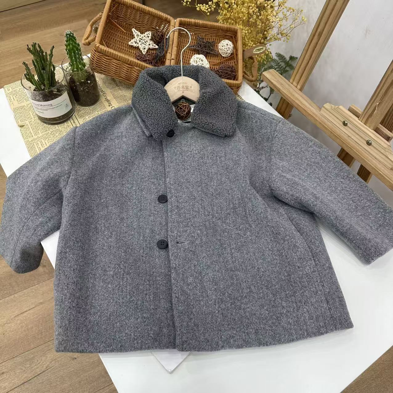 5867冬季中童呢大衣H