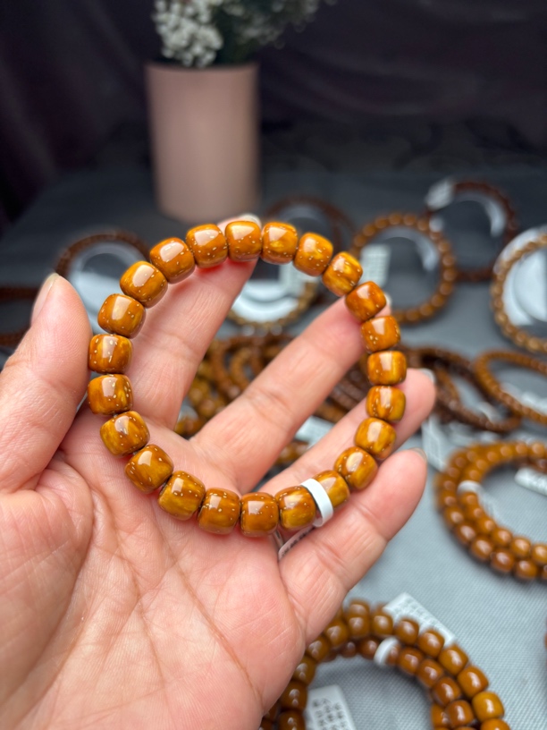 紫金鼠手串10×9火焰纹短轴老型单圈