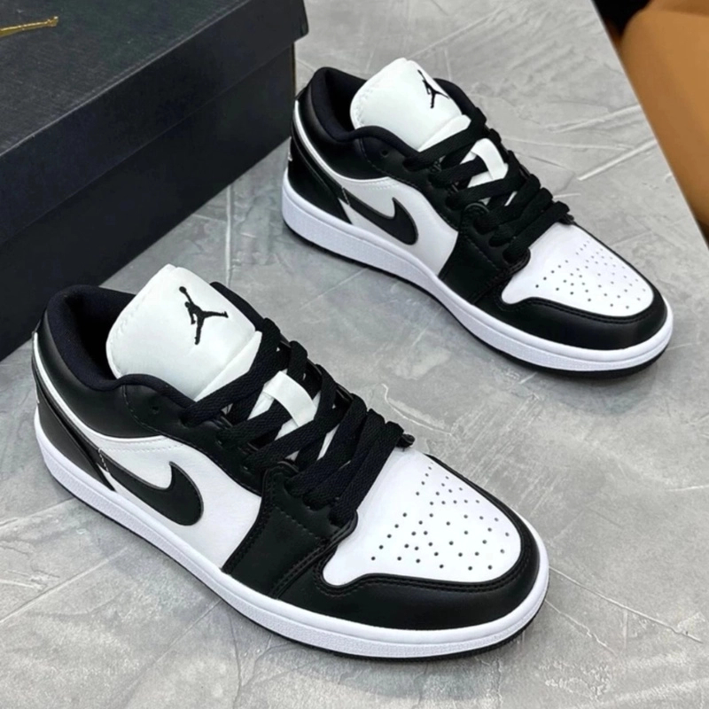 耐克AIR JORDAN 1 LOW aj1黑白熊猫低帮情侣百搭休闲运动板鞋正品