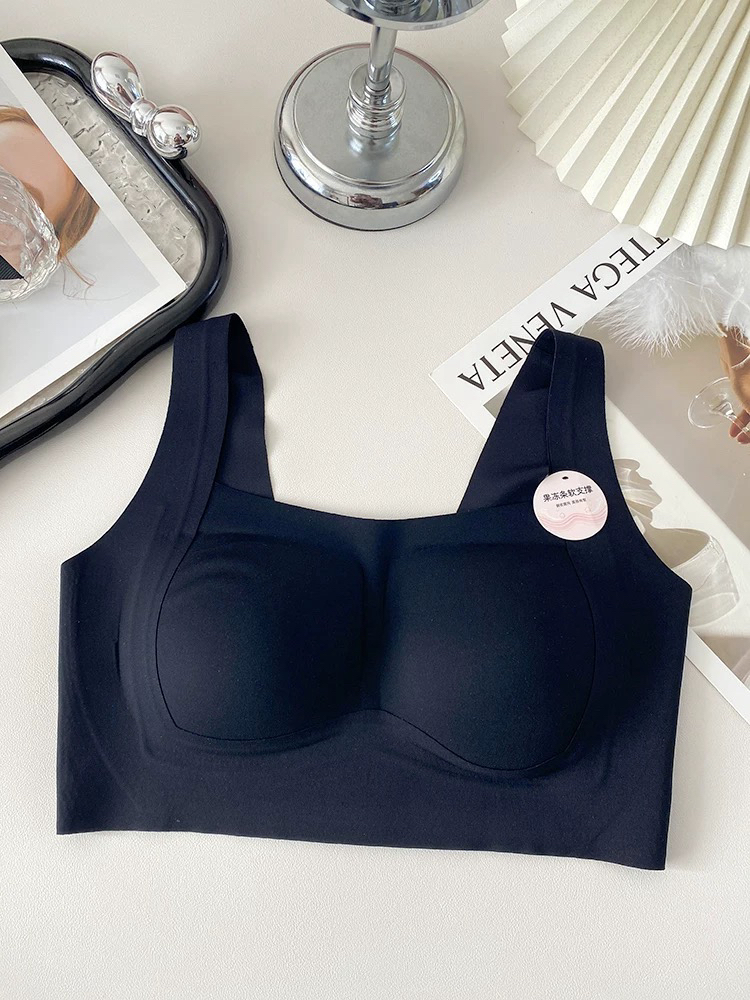 黛美芮 99970 无痕提拉聚拢美背内衣女夏季薄裸感舒适一字领抹胸