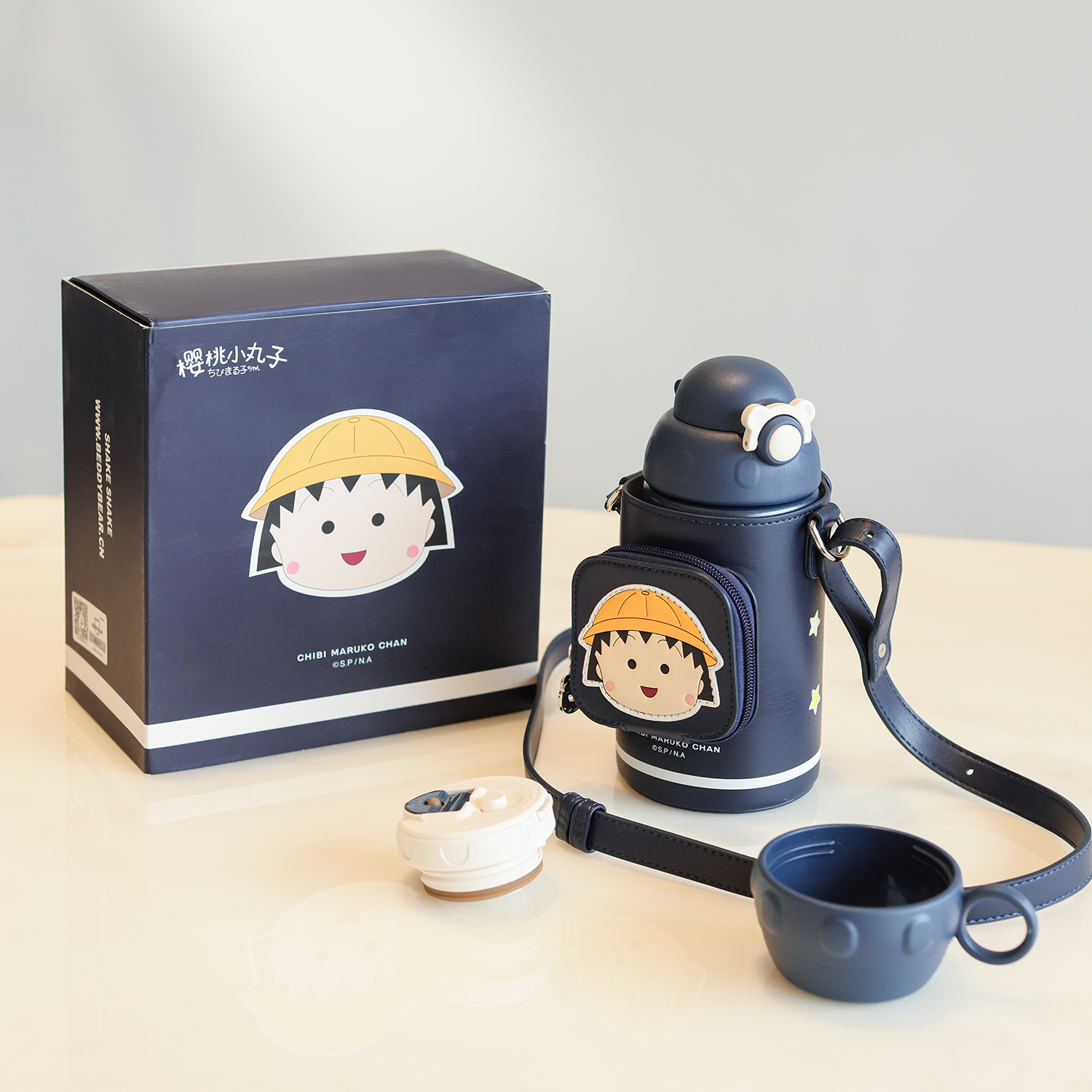 【小丸子】316不锈钢.大容量580ml.配水杯包|保温保冷.三盖杯