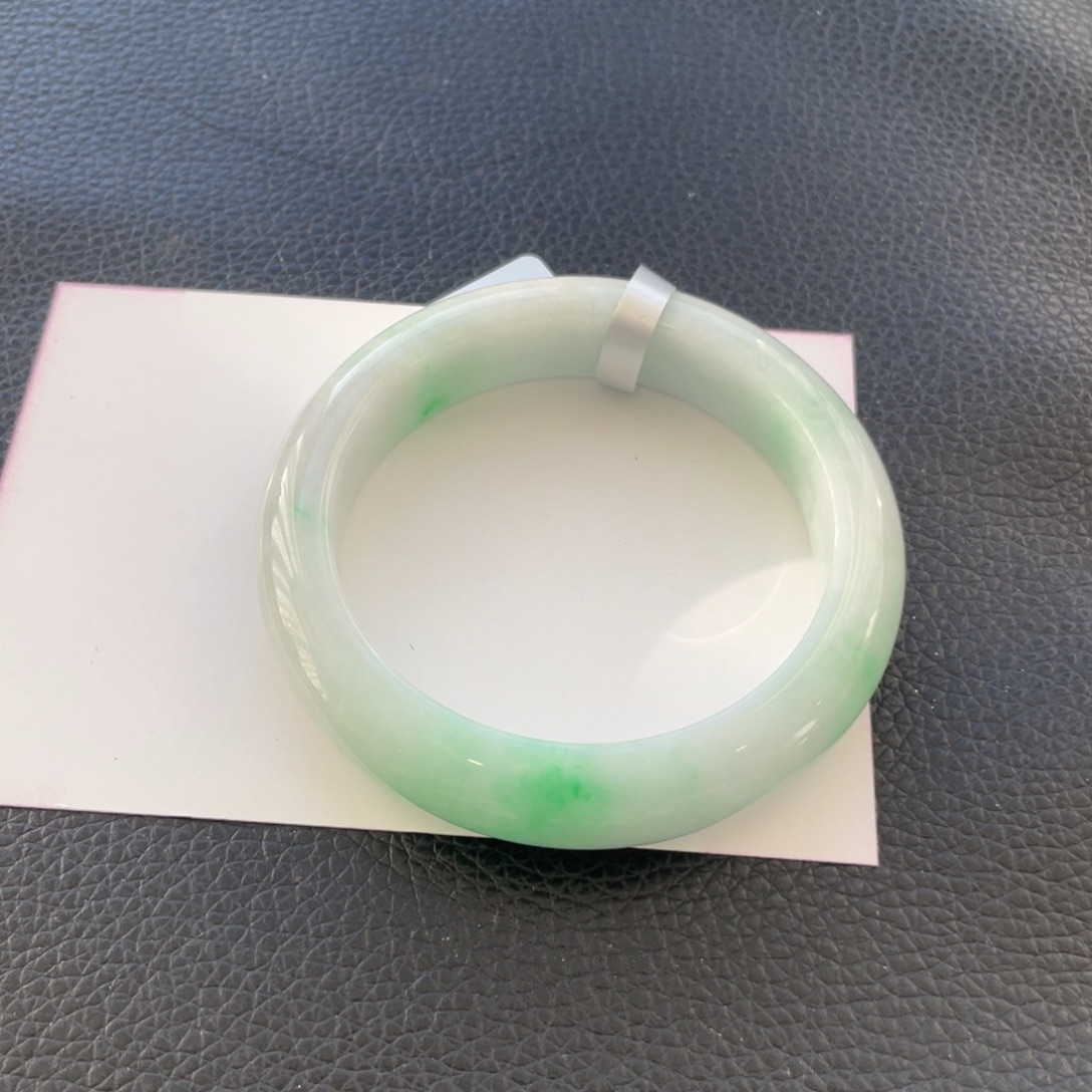 翡翠未镶嵌手镯4号54正圈纹