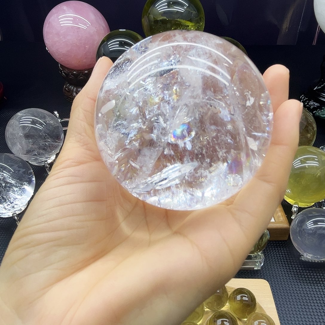 水晶珠宝半成品未镶嵌7.6公分