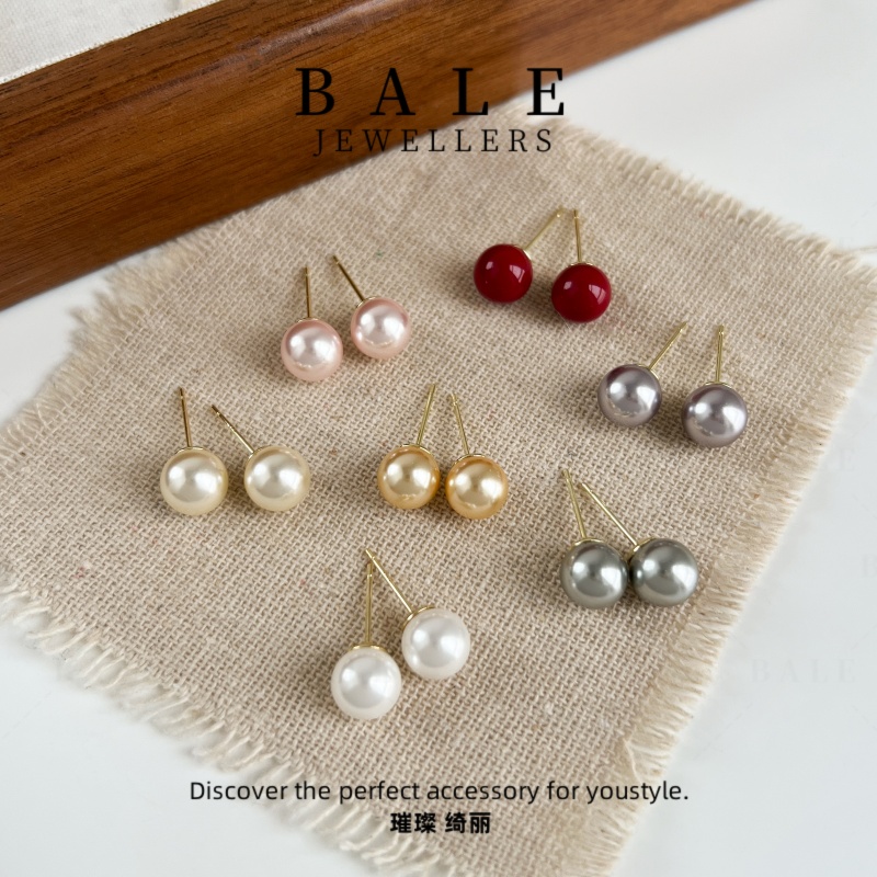 铜合金仿珍珠耳饰 E3442 气质轻奢时尚百搭复古法式小众简约