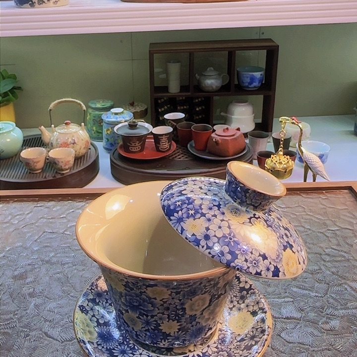 茶具套装旅行茶具青花瓷器茶叶罐个人杯主人杯