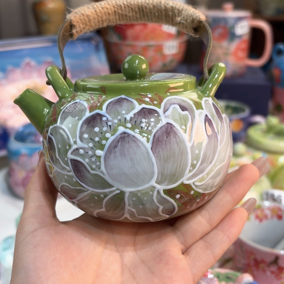 景德镇手绘高温釉下彩陶瓷茶具