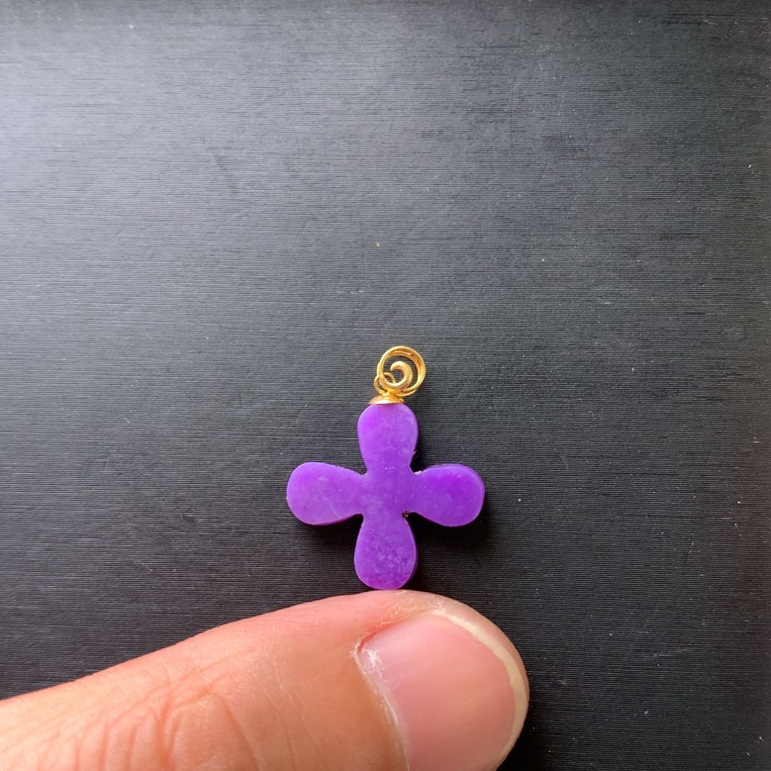 苏纪石（舒俱来）18K金镶嵌吊坠