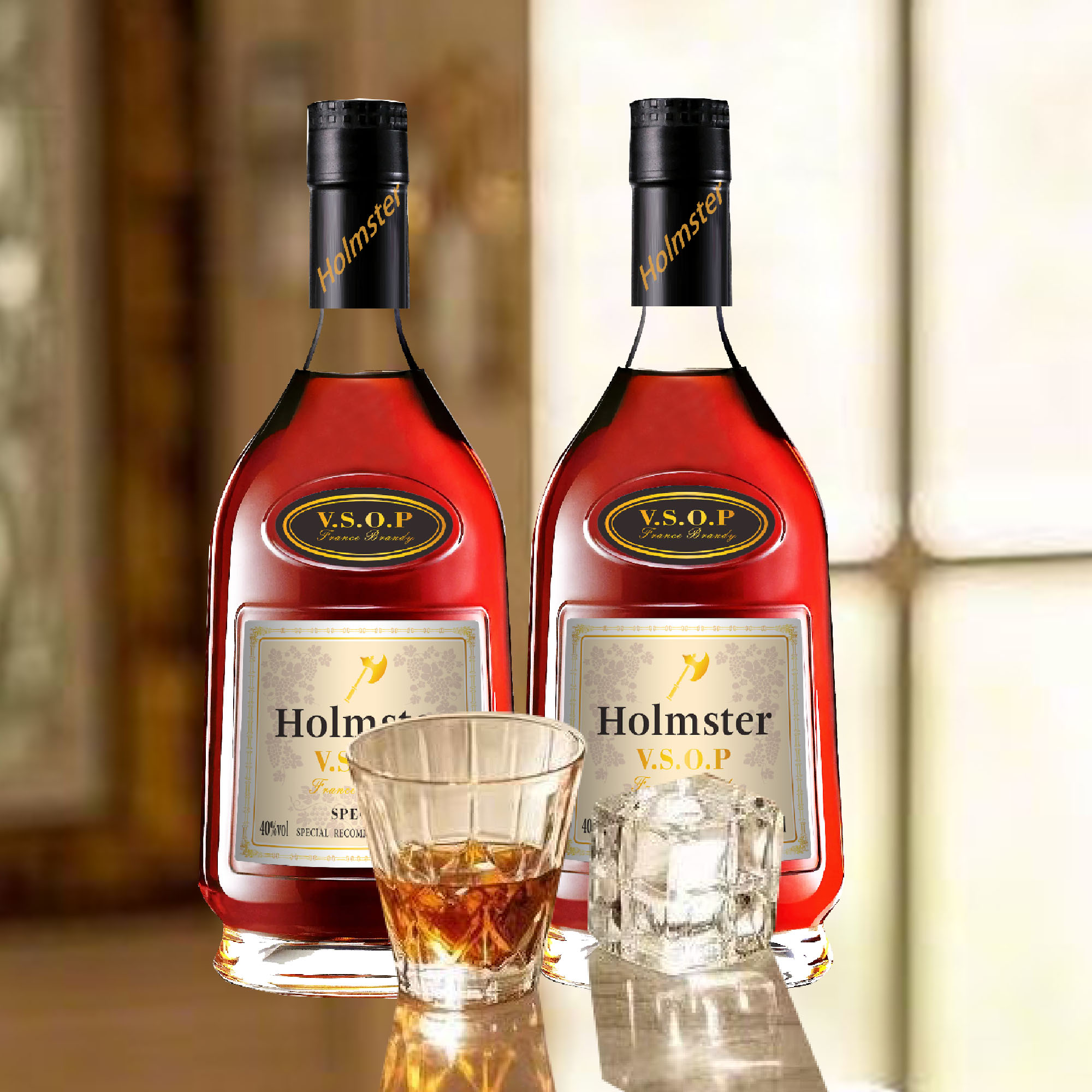 洋酒沃克雷达斯XO白兰地700ml*2瓶装 