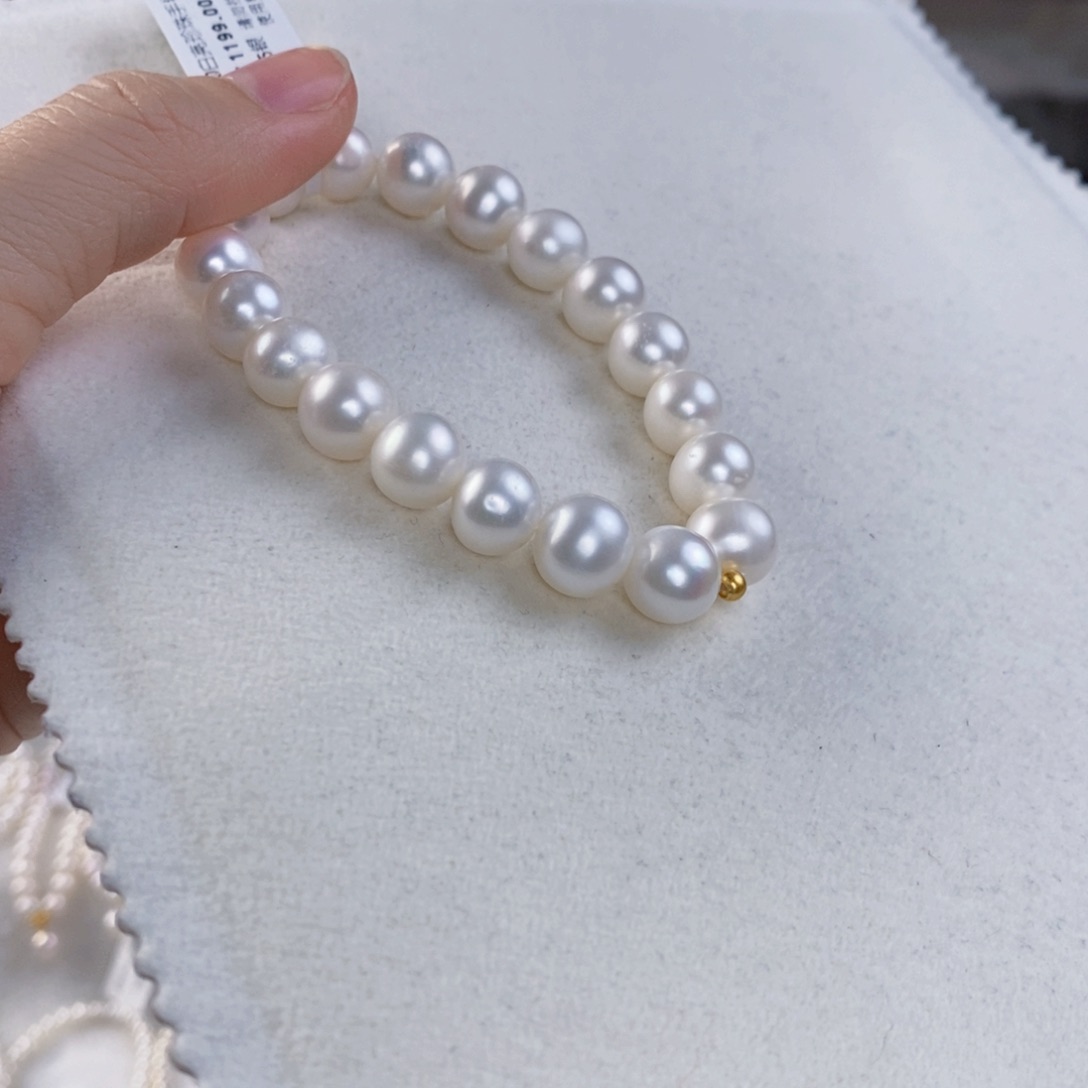 淡水珍珠手绳银S925镶嵌