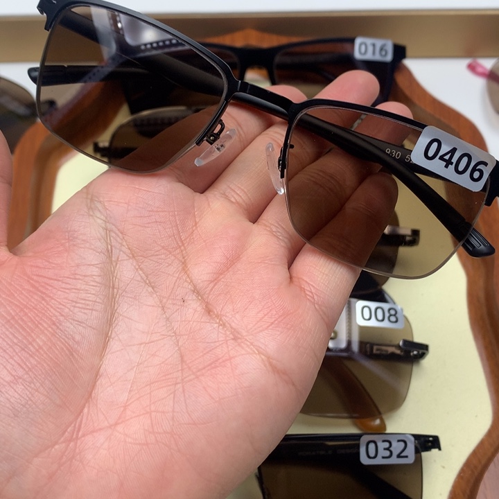 一体款半框茶水晶0406