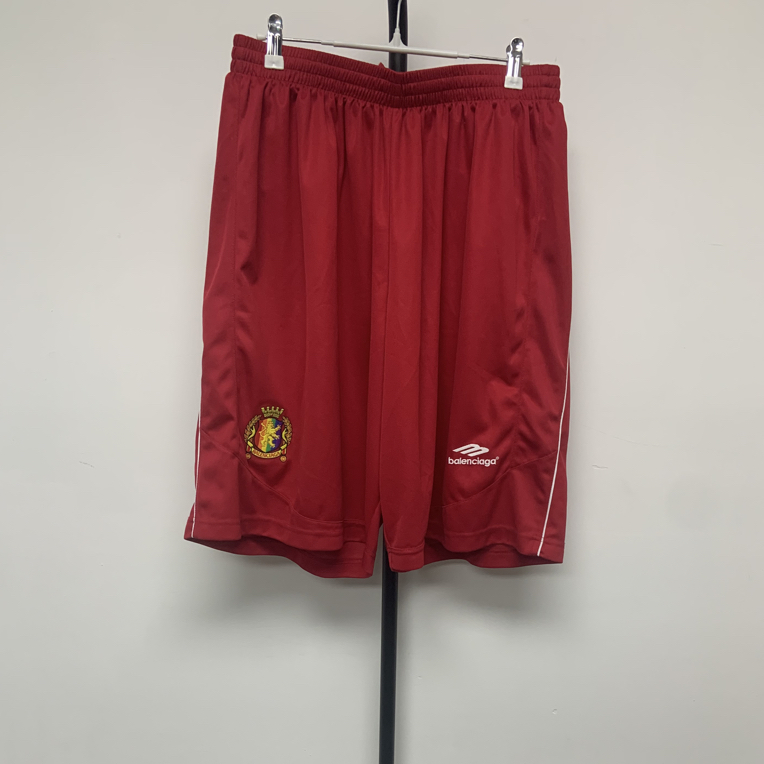 未使用 Balenciaga/巴黎世家 字母印花松紧直筒运动短裤 01532