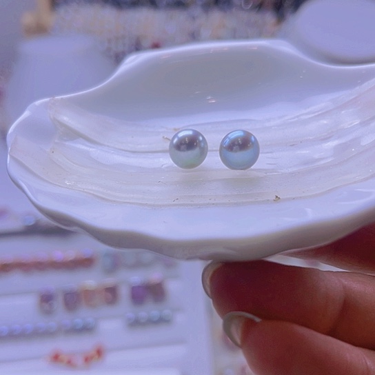 淡水珍珠耳饰合金