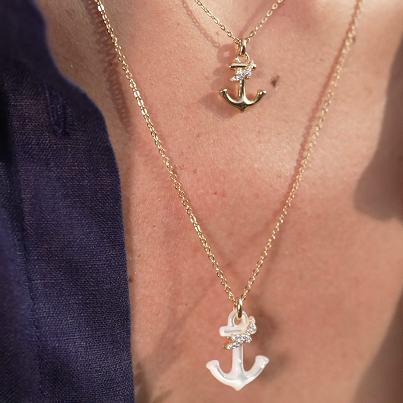 链子925银 乘风破浪25度假新品白贝母项链925纯银