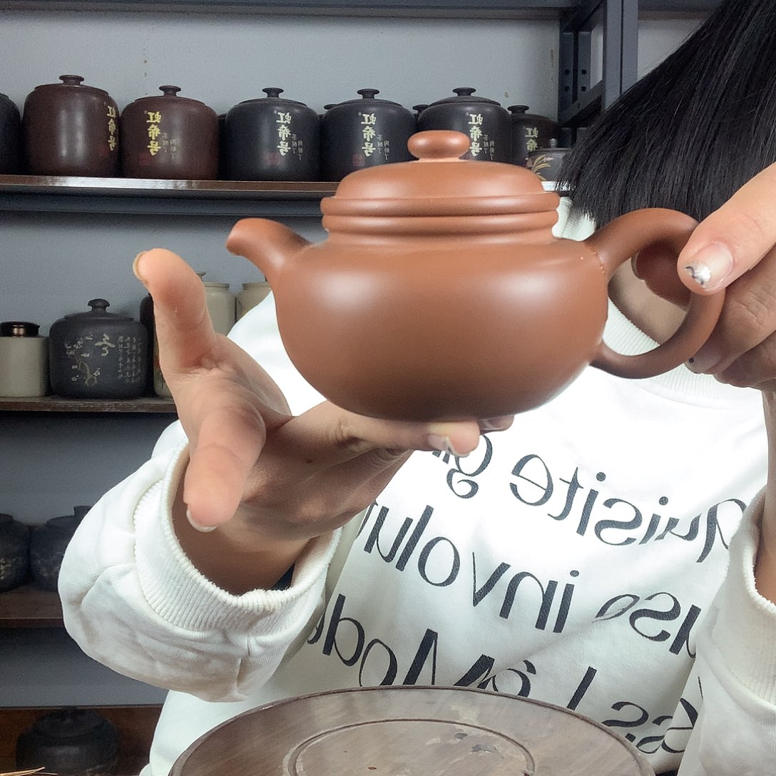 罐建水紫陶手工素壶