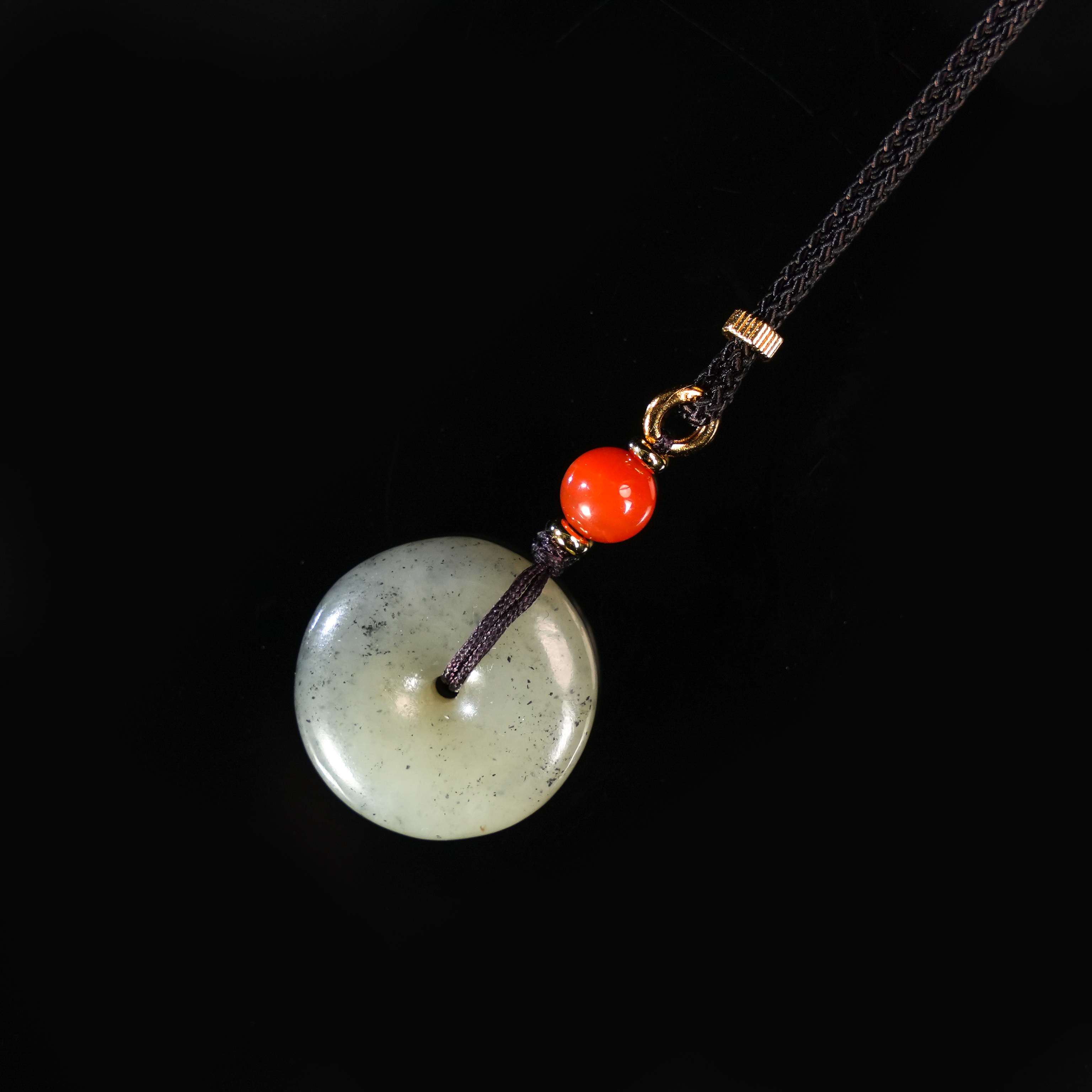 预售新疆和田玉青花平安扣尺寸约19mmRB24356多样发发一件