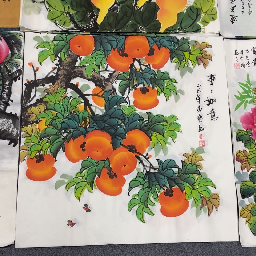 国画尺寸70✖️70精品手绘斗方画