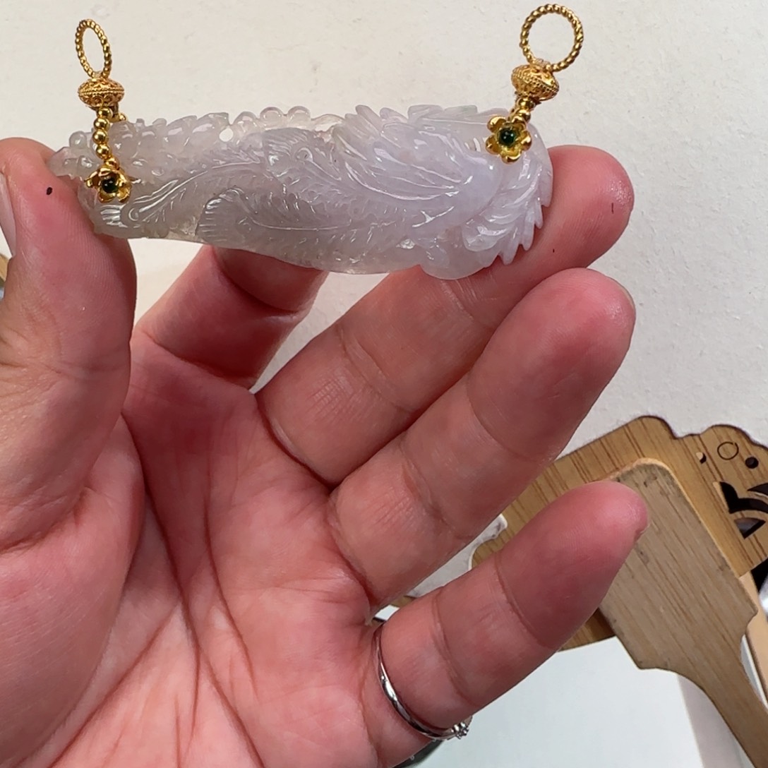 翡翠颈饰未镶嵌仿古