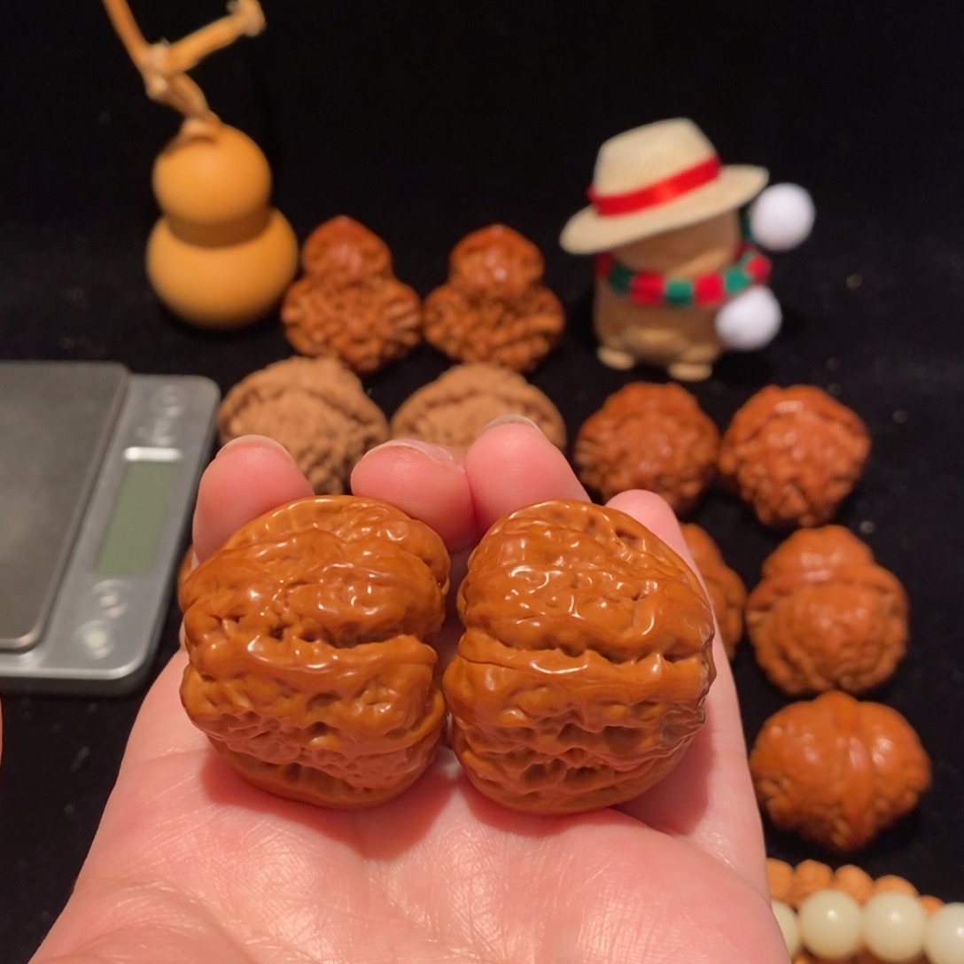 文玩核桃把件36尺蛤蟆头431