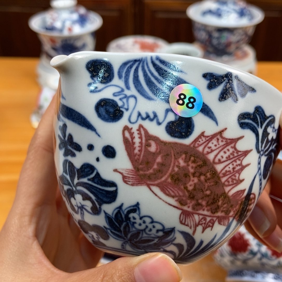 手绘现代茶具非古董