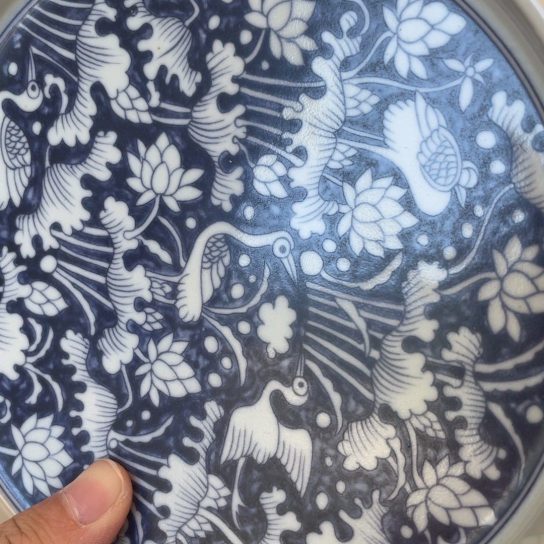 瓷片景德镇青花一路连科大壶承