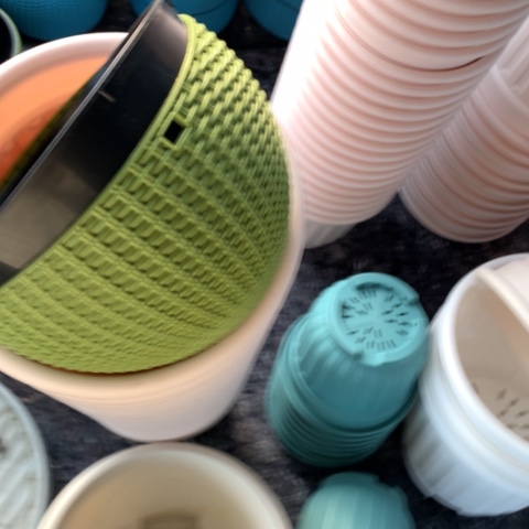 树脂21口绿色吊兰5个